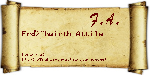 Frühwirth Attila névjegykártya